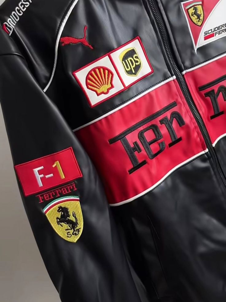 Ferrari Leather Jacket – Premium F1 Racing Style