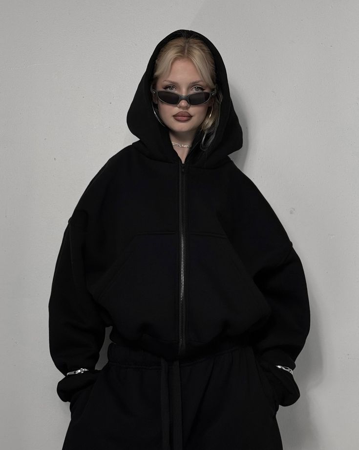 VANZI Ninja Zip-Up Balaclava Hoodie – Black & White Edition