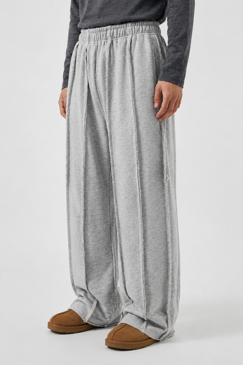 Exposed Seam Sweatpants – Raw Hem Streetwear Joggers