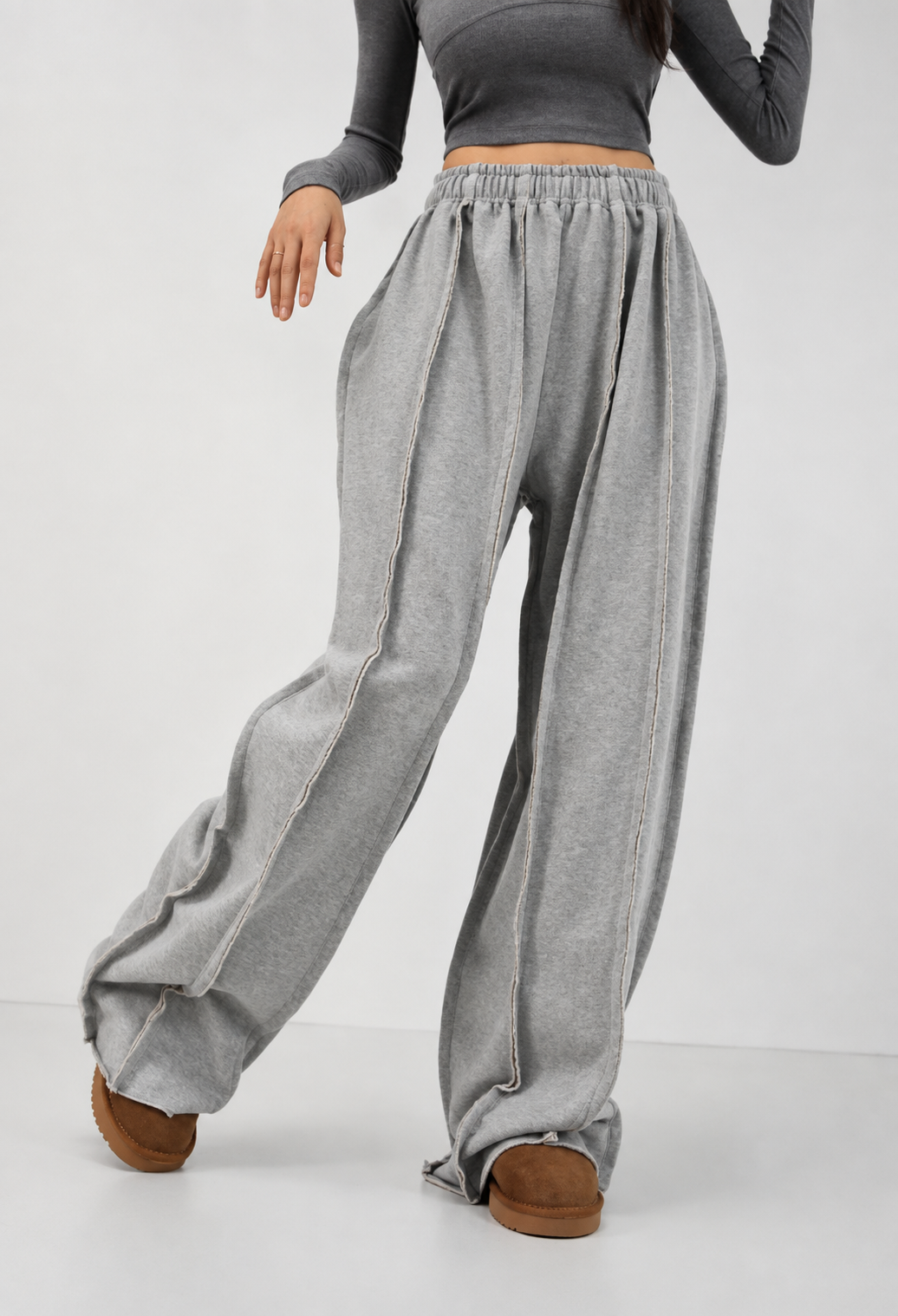 Exposed Seam Sweatpants – Raw Hem Streetwear Joggers