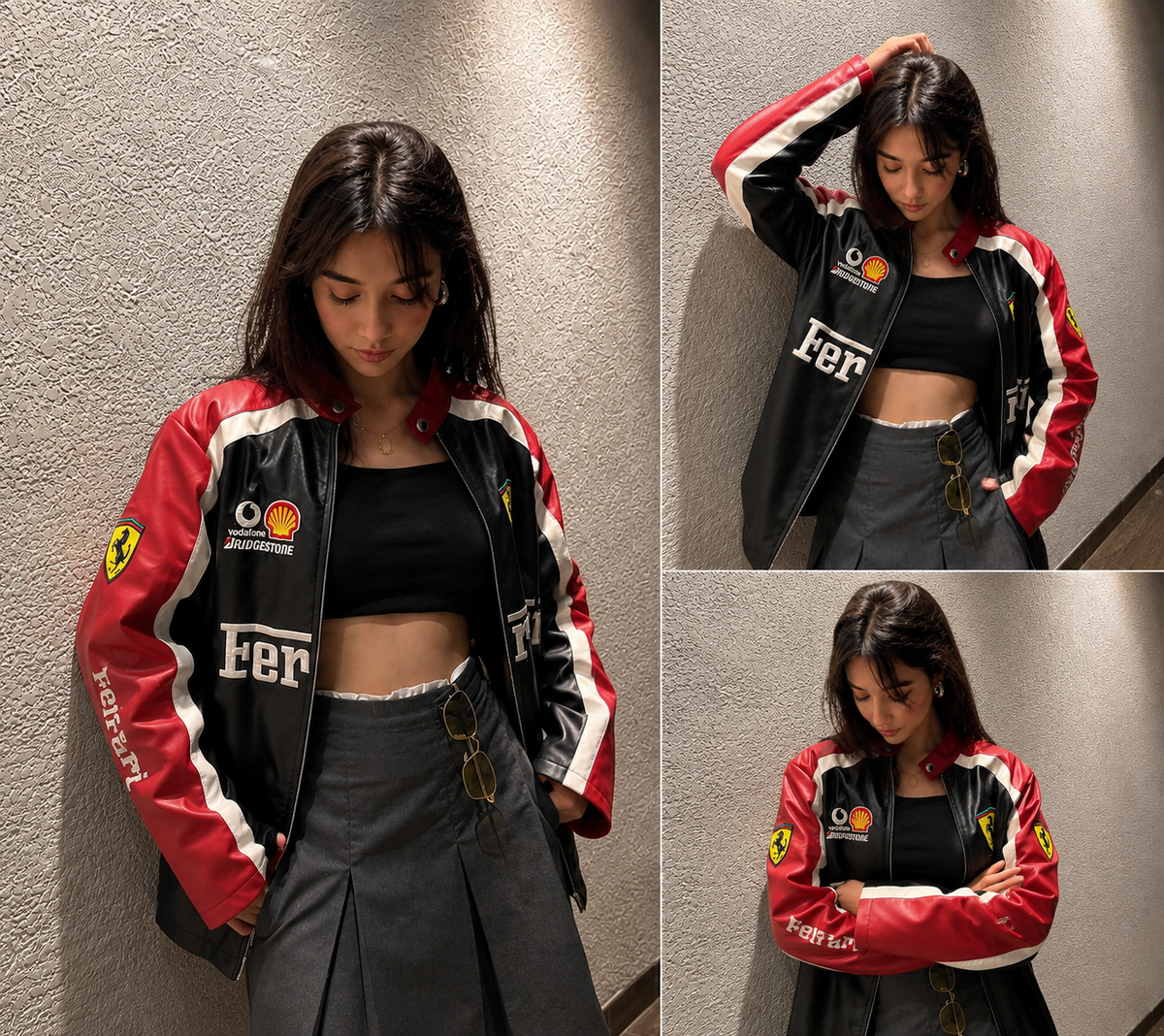 ferrari Racing Leather Jacket----Vanzi F1 Edition