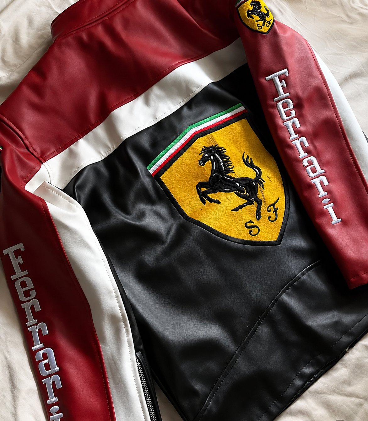 ferrari Racing Leather Jacket----Vanzi F1 Edition