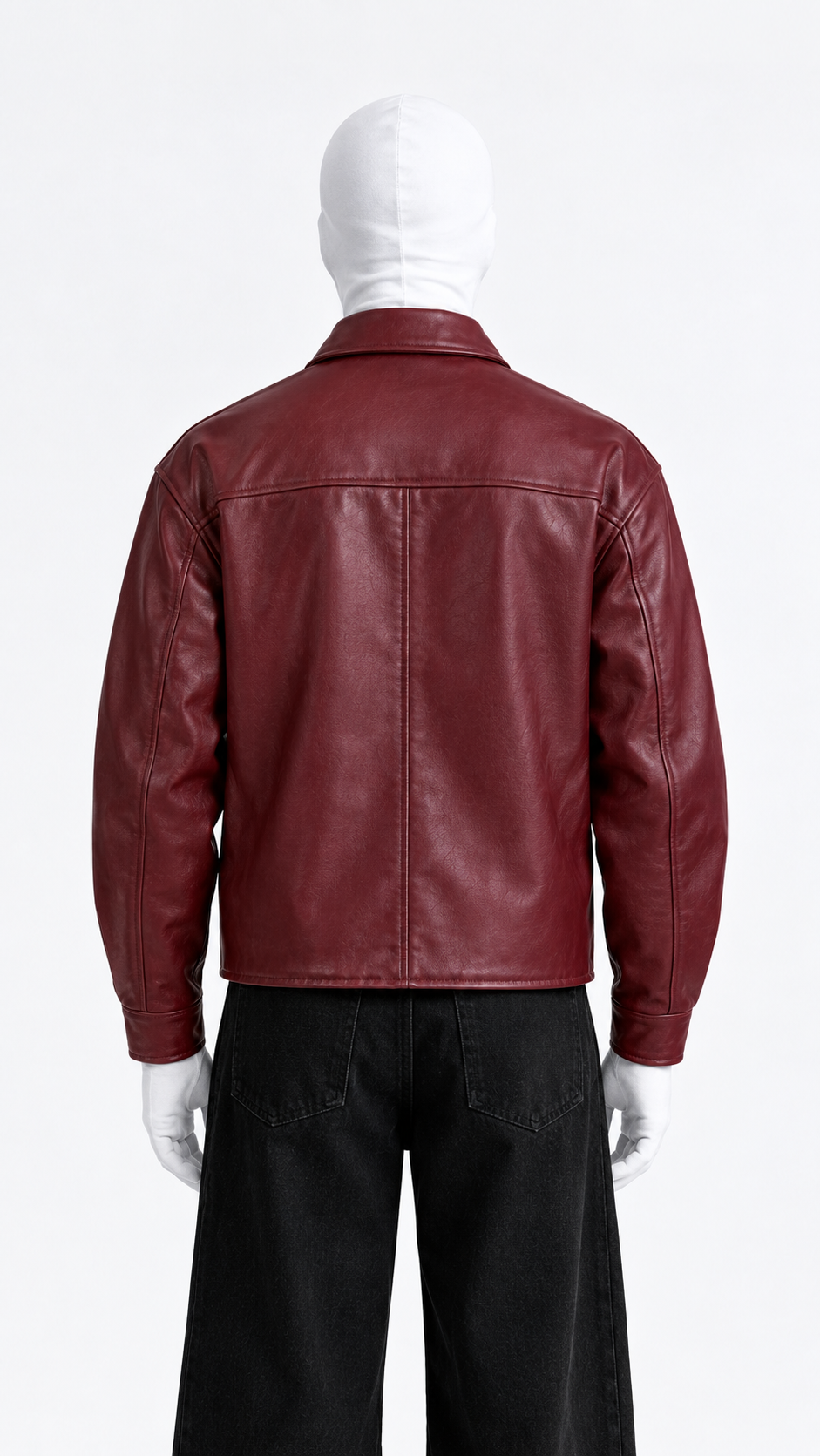 VANZI Burgundy Classic Leather Jacket – Premium Streetwear