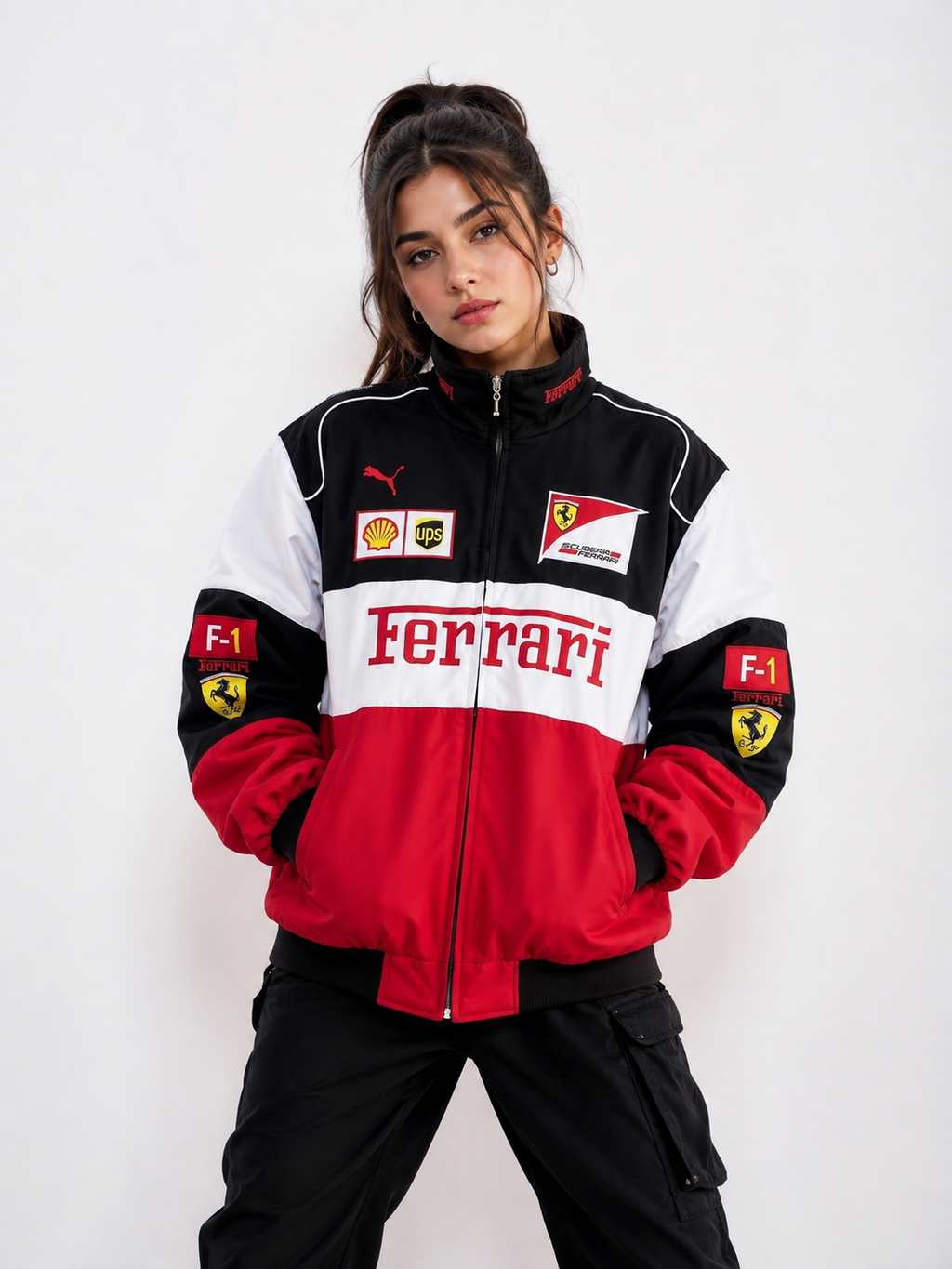 Ferrari F1 Racing Jacket – Vintage Motorsport Track Zip-Up Streetwear