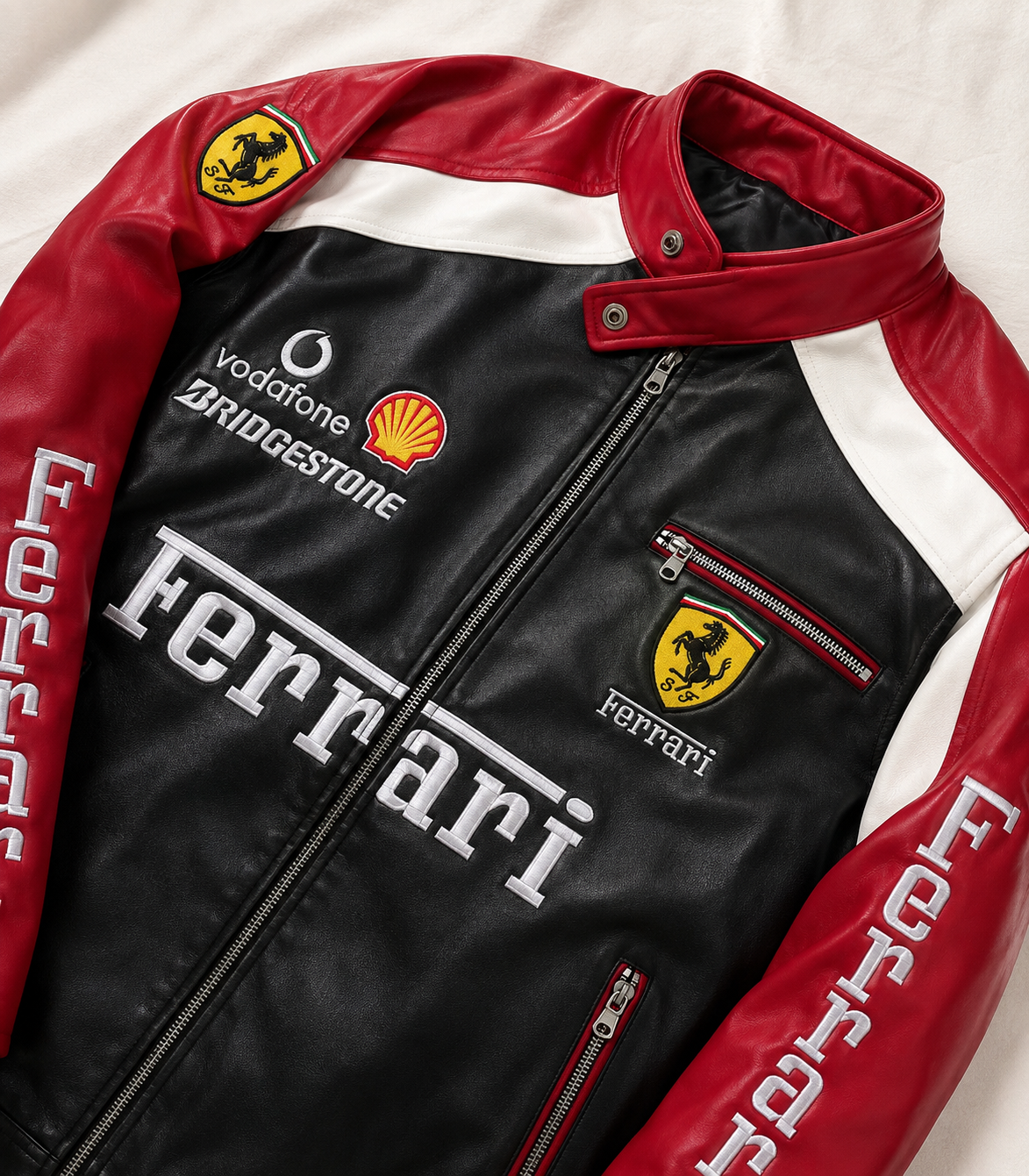 ferrari Racing Leather Jacket----Vanzi F1 Edition