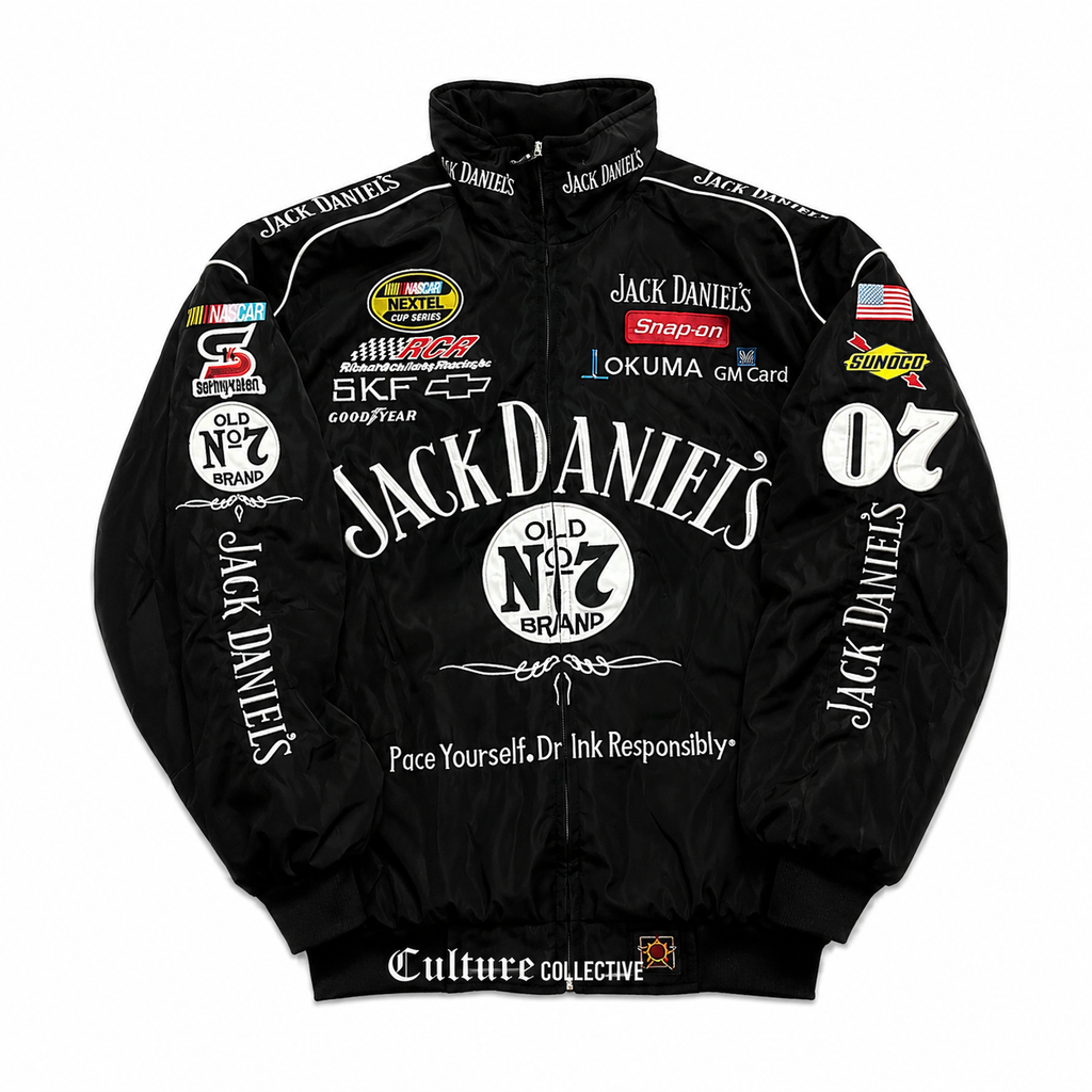 Jack Daniel’s Old No.7 DTF Print Racing Jacket – Black Edition