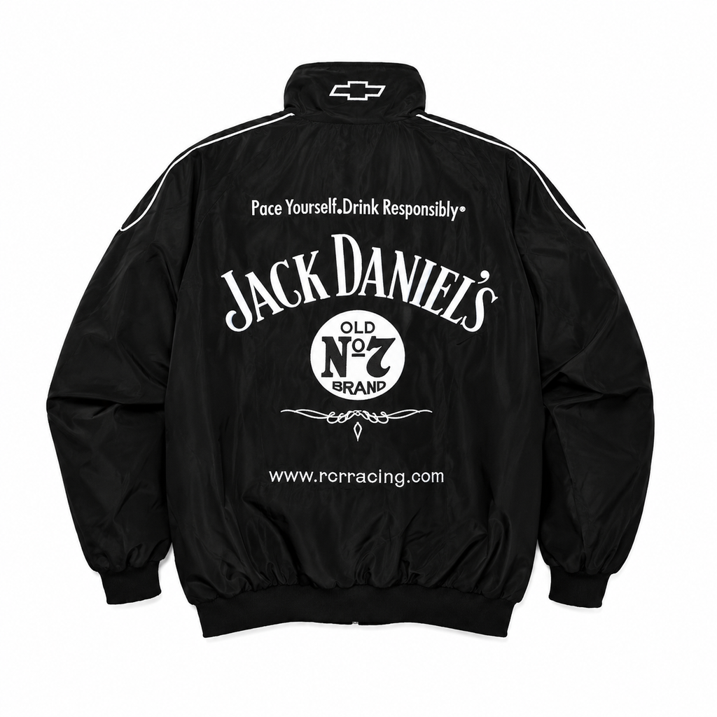 Jack Daniel’s Old No.7 DTF Print Racing Jacket – Black Edition