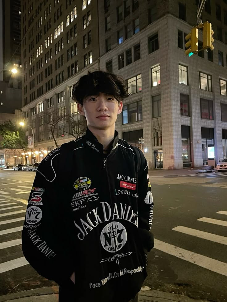 Jack Daniel’s Old No.7 DTF Print Racing Jacket – Black Edition