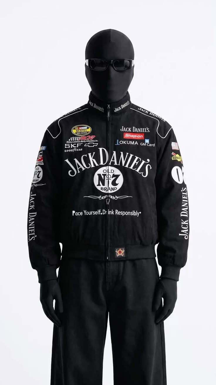 Jack Daniel’s Old No.7 DTF Print Racing Jacket – Black Edition
