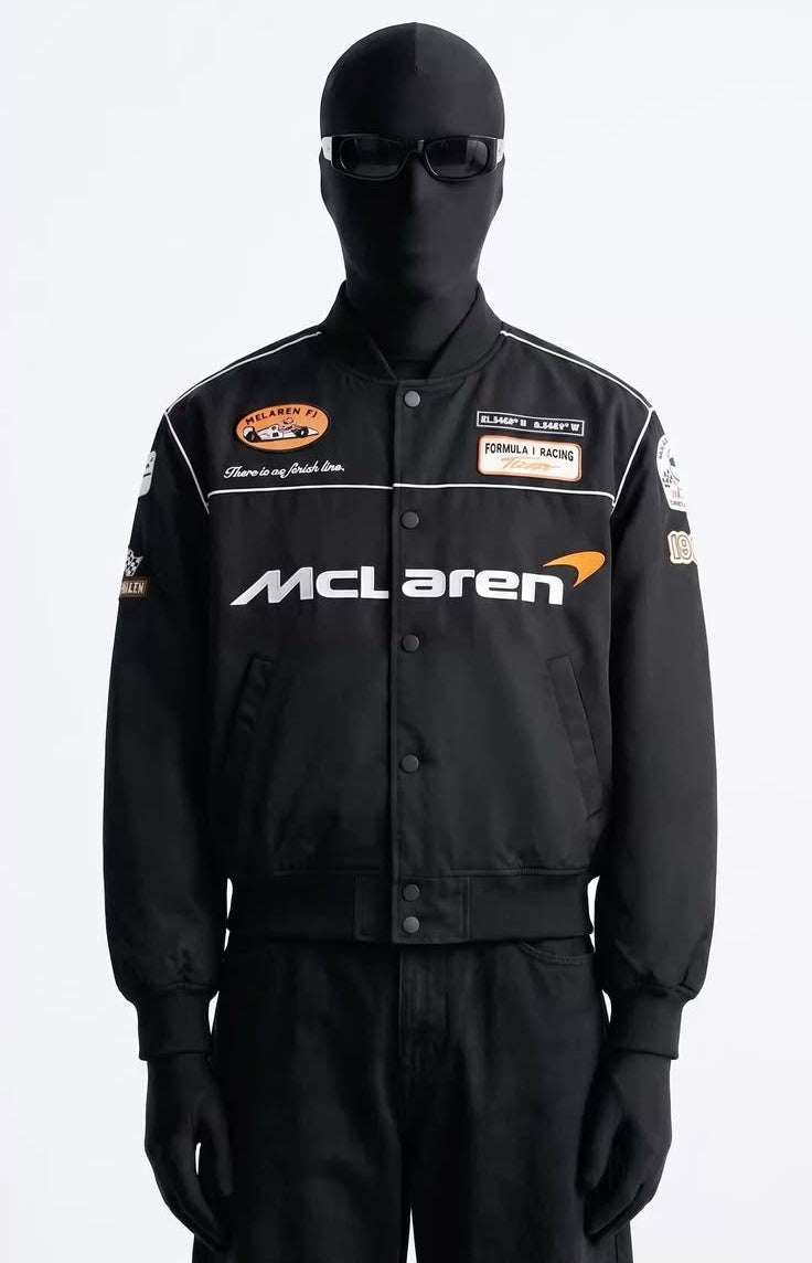 VANZI Apex Racing Bomber Mclaren black Jacket.