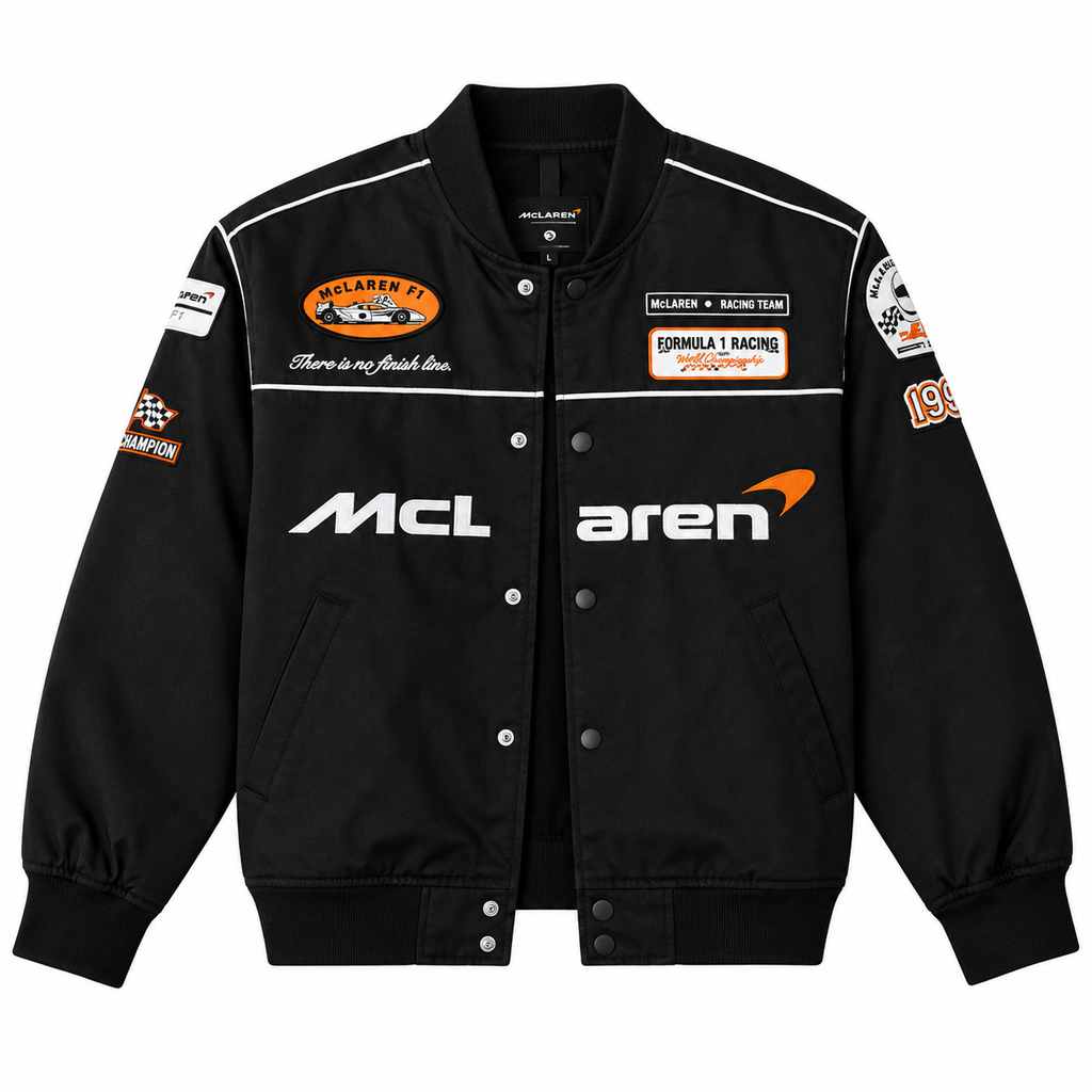 VANZI Apex Racing Bomber Mclaren black Jacket.