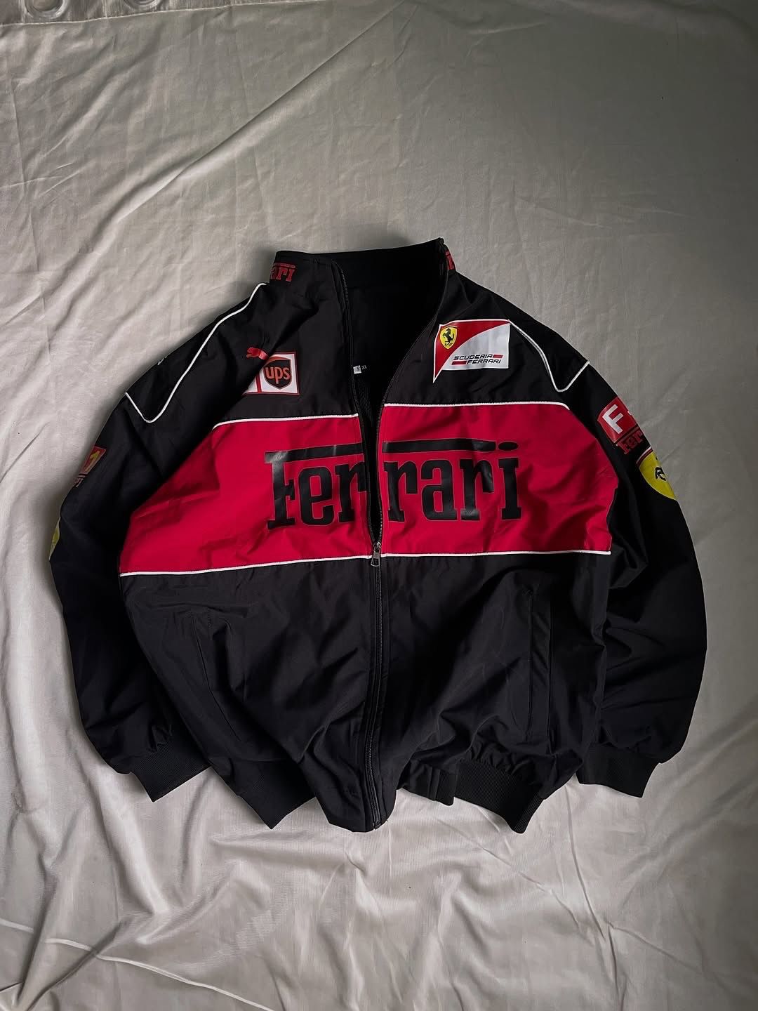 Ferrari F1 racing jacket in black-VANZI.