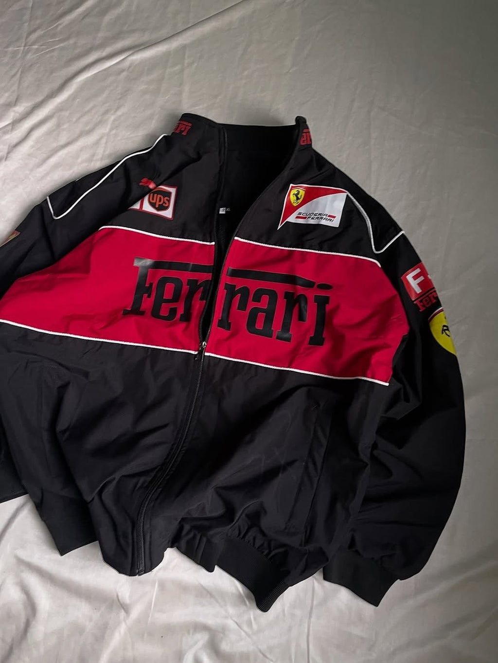 Ferrari F1 racing jacket in black-VANZI.