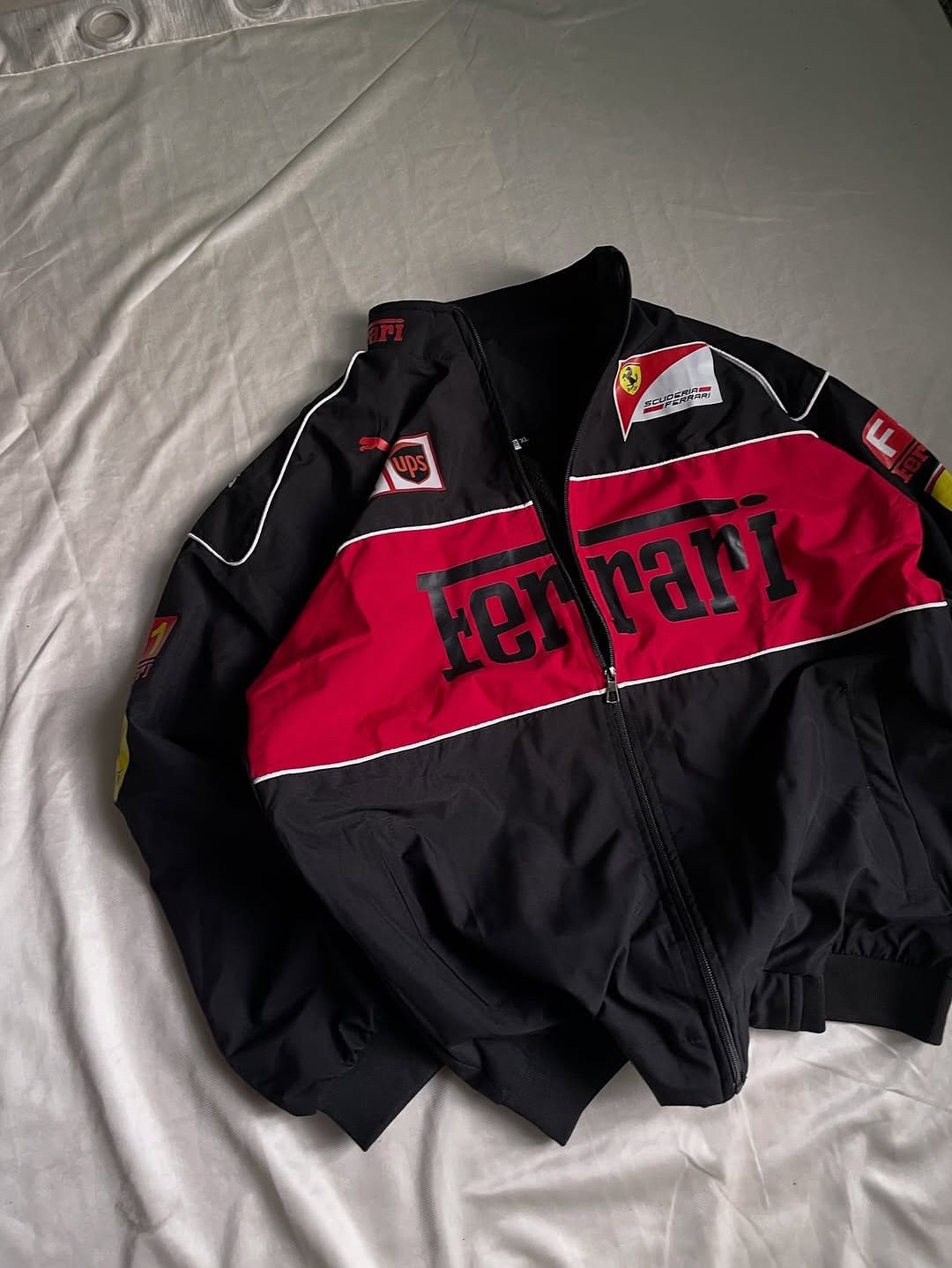 Ferrari F1 racing jacket in black-VANZI.