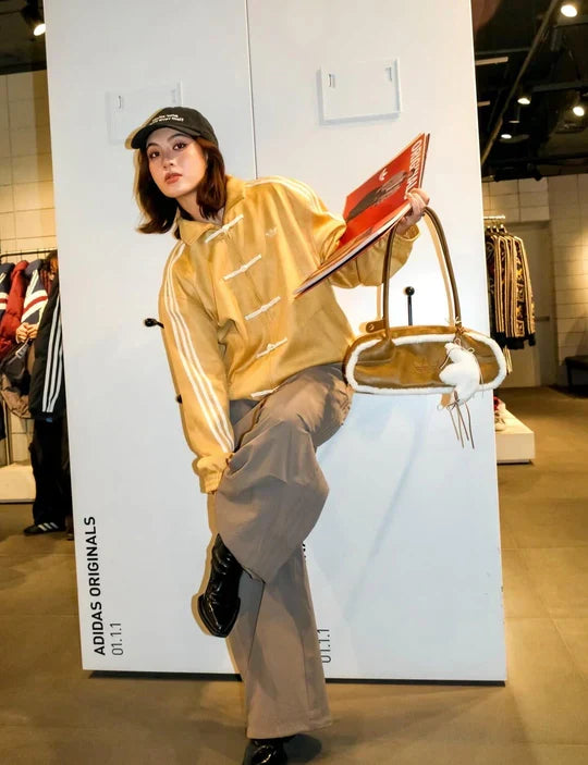 Adidas Mustard Toggle Track Jacket – Vintage Y2K Streetwear | VANZI