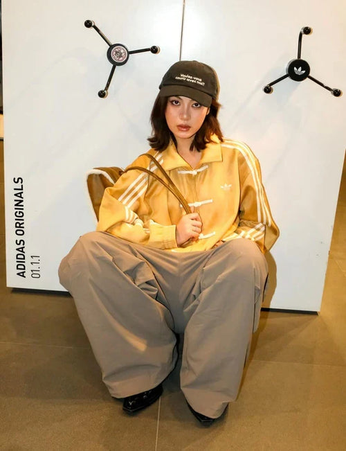 Adidas Mustard Toggle Track Jacket – Vintage Y2K Streetwear | VANZI