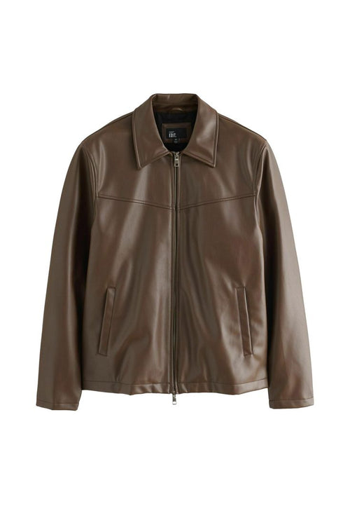 Brown leather jacket for men & women
