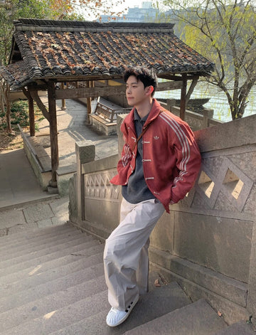 Adidas Rust Red Toggle Jacket – Vintage Y2K Streetwear | VANZI